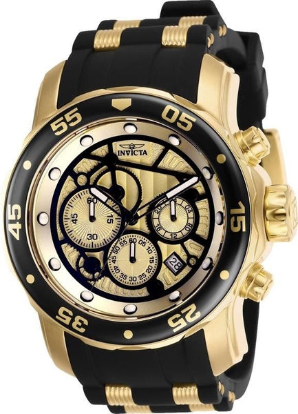 Invicta Men's 25709 Pro Diver Quartz Multifunction Gold Dial Watch