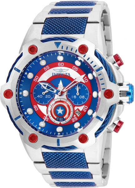 Invicta Men's 25780 Marvel Quartz Chronograph Blue Dial Watch