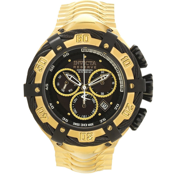 Invicta 21346 Men's Thunderbolt Swiss Quartz Chrono Brushed Goldtone Watch