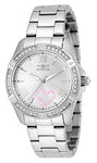 Invicta Women's 21416 Angel Quartz 3 Hand Silver Dial Watch