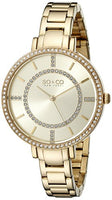 SO&CO New York Women's 5066.3 SoHo Quartz Crystal Accent 23K Gold Tone Stainless Steel Link Bracelet Watch