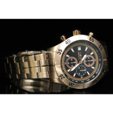 Invicta Men's 11278 Specialty Chronograph Black Textured Dial Rose Gold Stain...