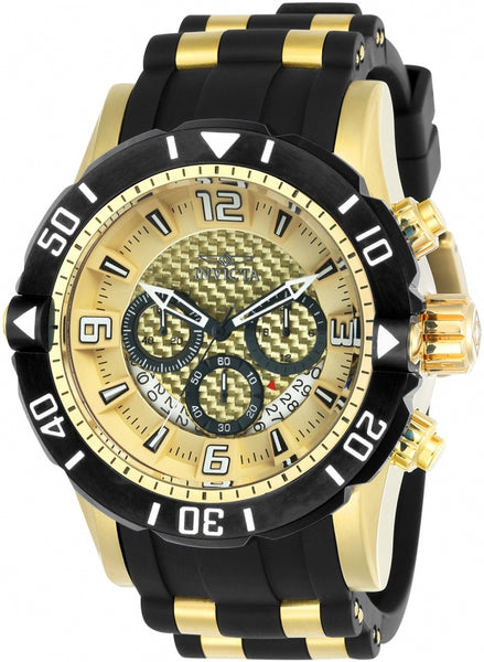 Invicta Men's 23705 Pro Diver Quartz Chronograph Gold Dial Watch