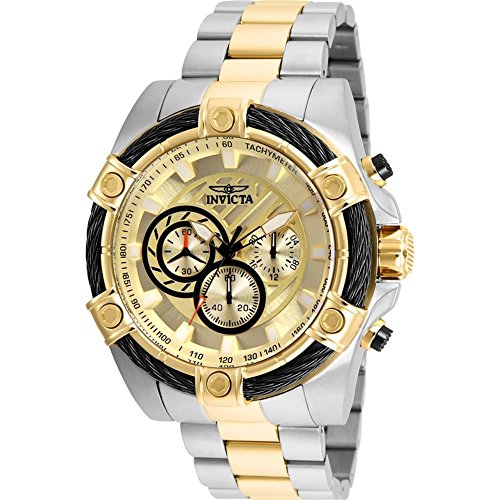 Invicta Men's 25518 Bolt Quartz Chronograph Gold Dial Watch