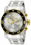 Invicta Men's 80040 Pro Diver Quartz Chronograph Silver Dial Watch