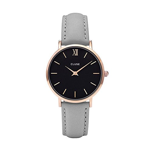 CLUSE Minuit Rose Gold Black/Grey Womens Watch CL30018