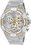 Invicta Men's 25863 Bolt Quartz Chronograph Silver Dial Watch