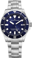 Alexander Professional Diver Watch Mens Blue Face Sapphire Crystal 200M Waterproof - Swiss Made Analog Quartz Dive Watch for Men Scuba Diving Unidirectional Rotating Bezel Stainless Steel Metal Band