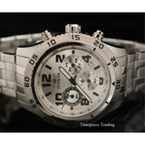 Invicta 1487 Men's Chronograph Analog Display Silver Dial Stainless-Steel Watch