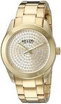 SO&CO New York Women's 5067.2 Madison Quartz Crystal Filled Dial Stainless Steel 23K Gold-Tone Bracelet Watch