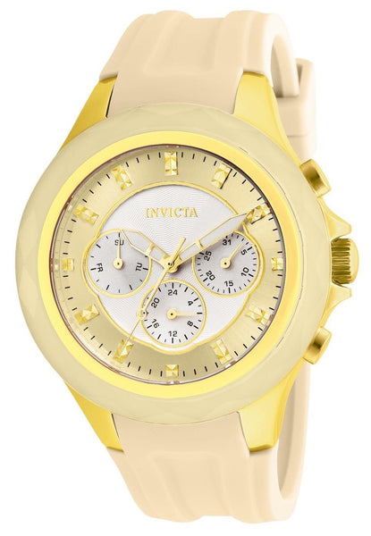 Invicta Women's 22674 Angel Quartz Chronograph Silver, Gold Dial Watch