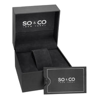 SO&CO New York Men's 5005.1 SoHo Quartz Date Luminous Hands Rubber Watch