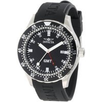 Invicta 11255 Men's Specialty GMT Black Dial Analog Black Polyurethane Watch