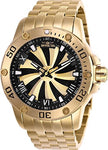 Invicta Men's 25850 Speedway Automatic 3 Hand Gold, Black Dial Watch