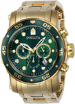 Invicta Men's 23653 Pro Diver Quartz Chronograph Green Dial Watch