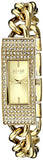 SO&CO New York Women's 5058.3 Madison Quartz Crystal Filled Bezel 23K Gold Tone Slim Stainless Steel Chain Link Bracelet Watch
